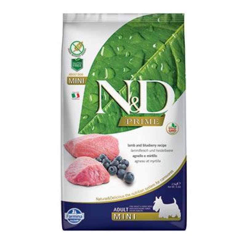 N&D PRIME DOG Adult Mini Lamb & Blueberry 2,5 kg