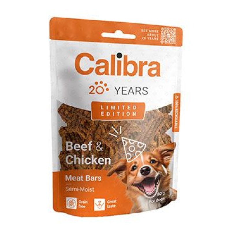 Calibra Dog Limited Edition Beef&Chicken Bars 80 g