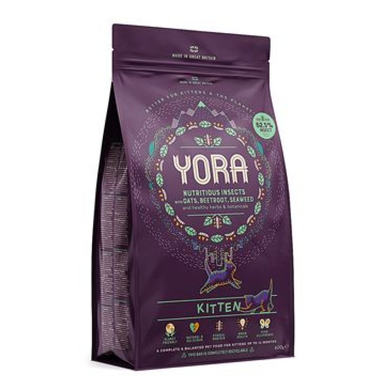 YORA Cat Kitten granule z hmyzu pro koťata 600 g