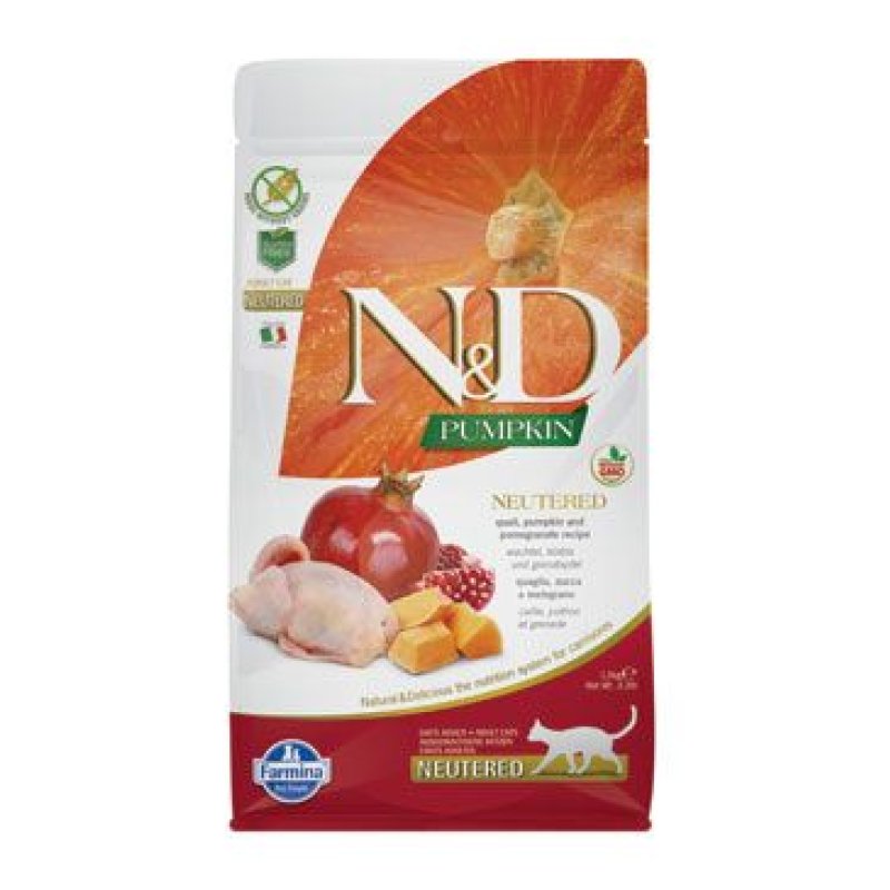 N&D Pumpkin CAT Neutered Quail & Pomegranate 5 kg