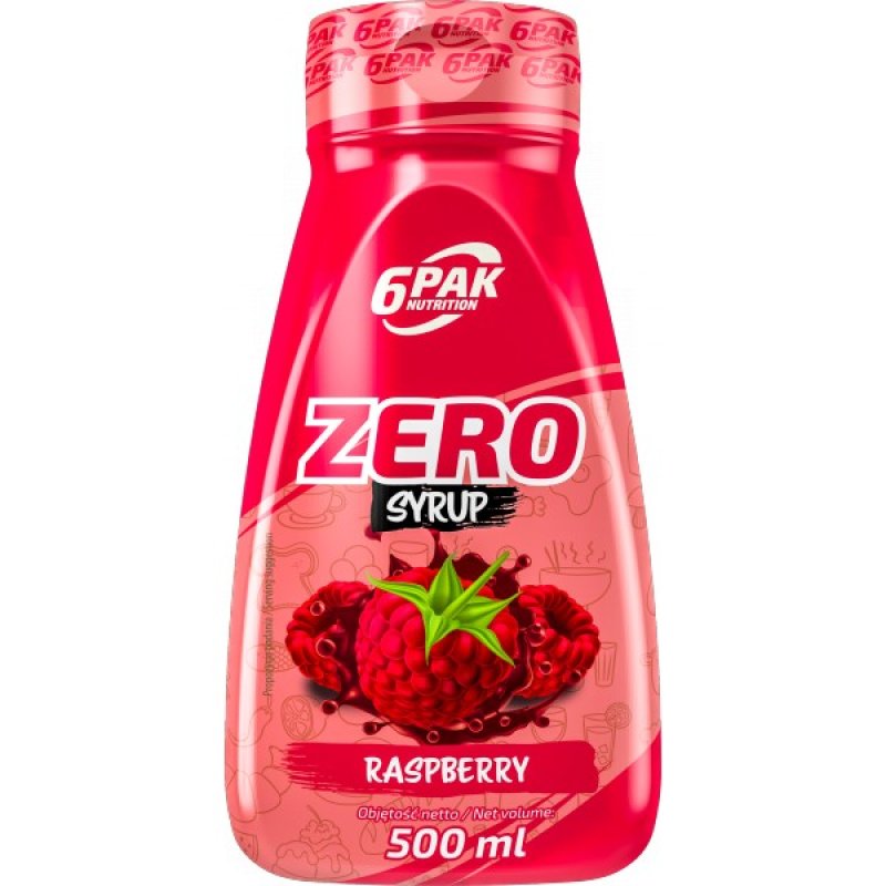 6Pak Nutrition Zero Syrup - 500 ml, jahoda