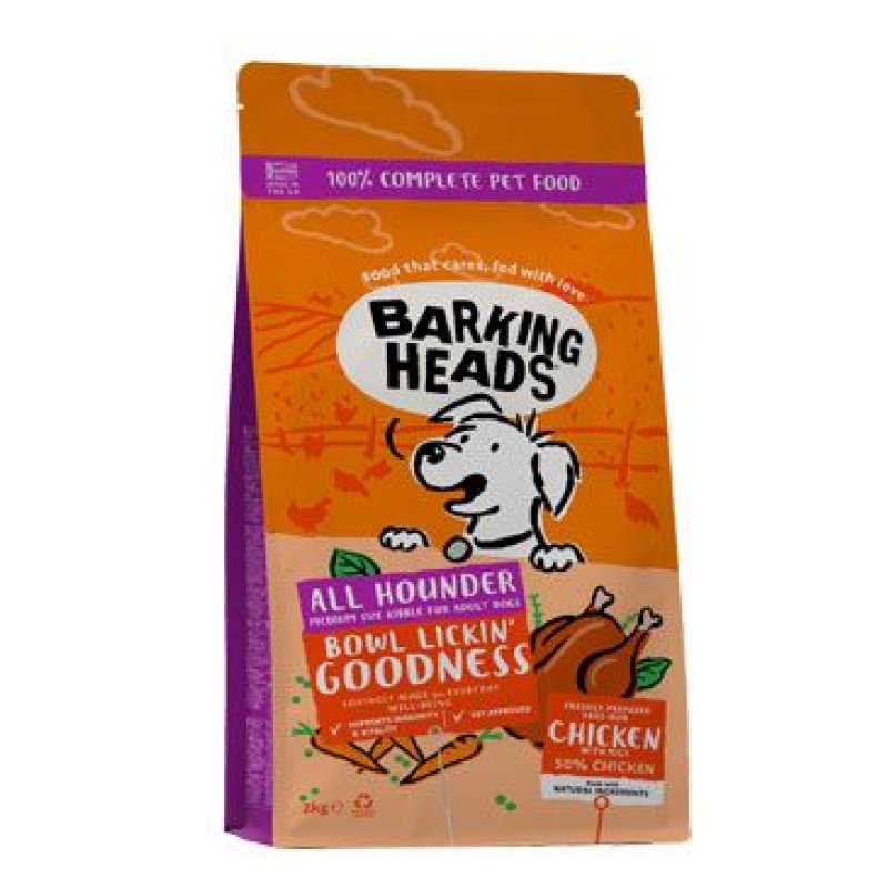 BARKING HEADS All Hounder Bowl Lickin Good Chick 2 kg