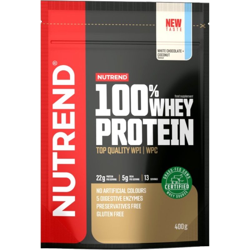 Nutrend 100 % Whey Protein - 400 g, cookies & cream