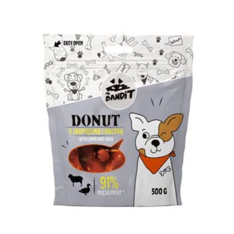 VetExpert Mr.Bandit DONUT jehněčí s kachnou 500 g